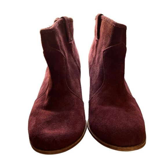 Splendid Lakota Leather Suede Chunky Heel Ankle Booties 10 - Picture 5 of 11